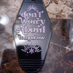 Black and Purple Keychain Inspirational Motivational Motel Key